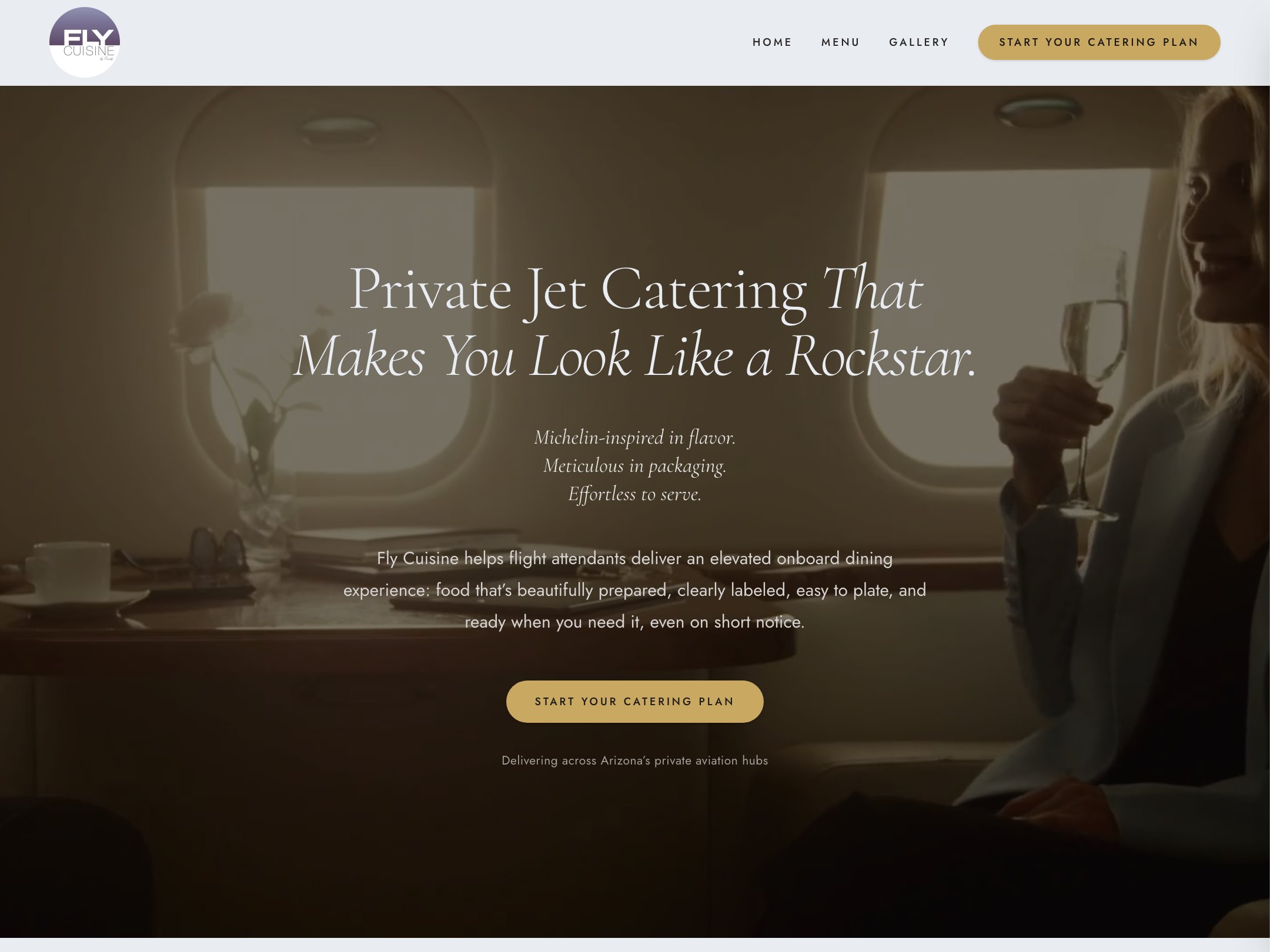Fly Cuisine website