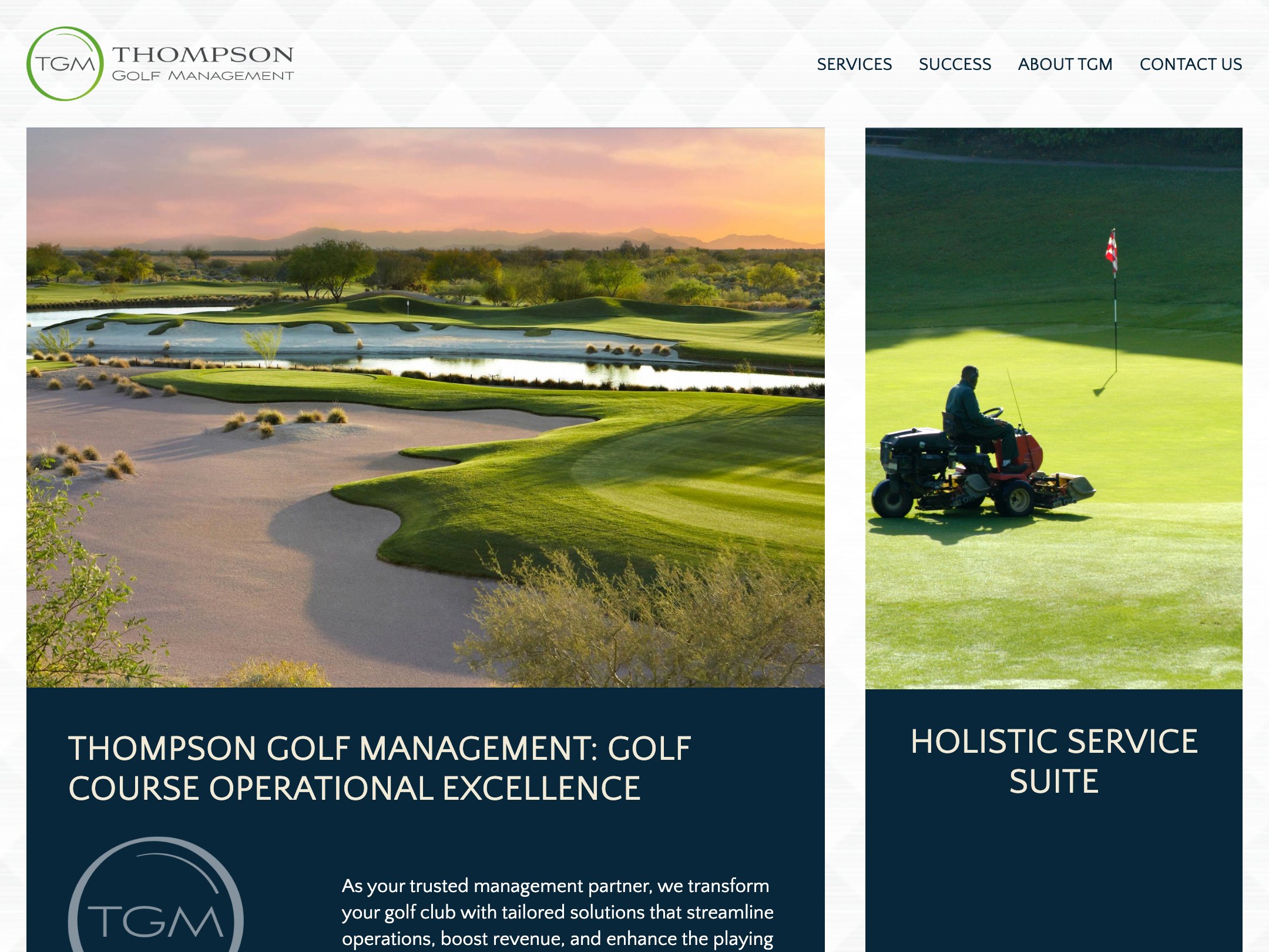 Thompson Golf Management website